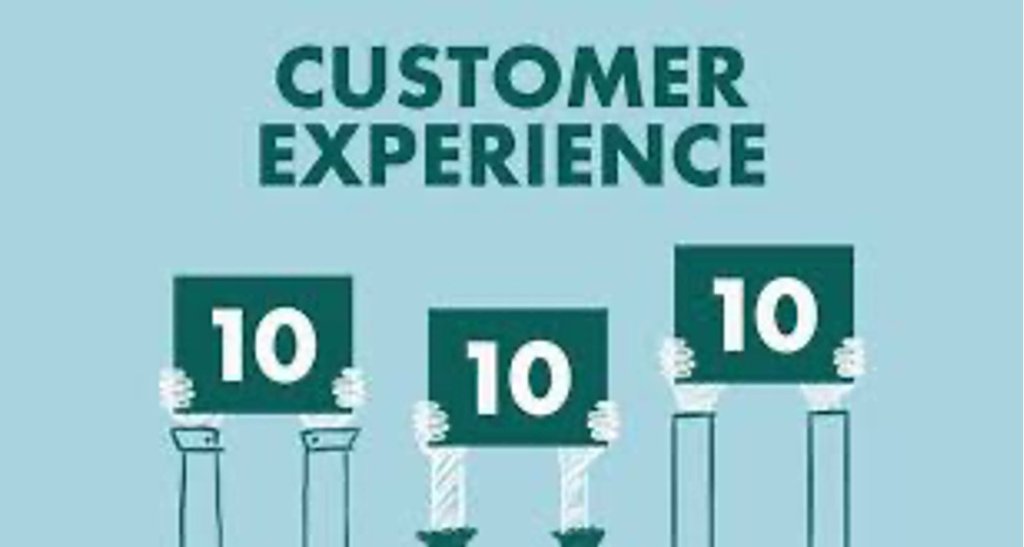 Customer experience being rated with number 10 scoring card.